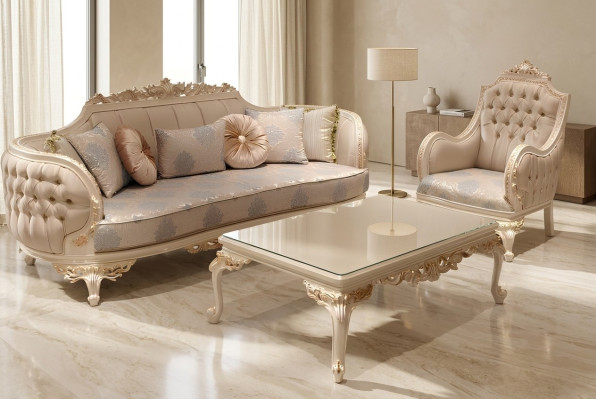 Exklusives Gemütlich Wohnzimmer 3 Sitzer Sofa Modern 2x Sessel Design
