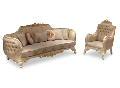 Stilvolles Luxuriösen 3-Sitzer Sofa Wohnzimmer Sessel Edlem Möbel Neu
