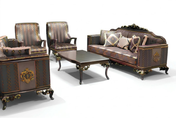 Wohnzimmer Set Sofagarnitur Naturfarben Design Polstermöbel Couchtisch