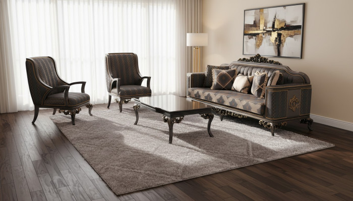 Luxuriöse 3 Tlg Sofagarnitur Set Sofa 3 Sitzer Relax 2x Sessel Deluxe 