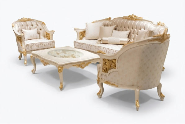 Moderne luxus Sofagarnitur set 2x Sofa 3 Sitzer Wohnzimmer Set Edlem Stuhl