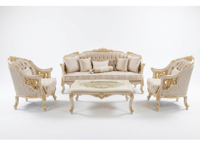 Stilvolle Wohnzimmer Möbel Sofagarnitur Set Wohnzimmer Sofa 2x Sessel