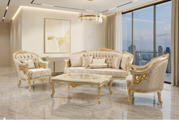 Premium Wohnzimmer Sofa Luxuriöse Sessel modernen Sessel Sofagarnitur Neu