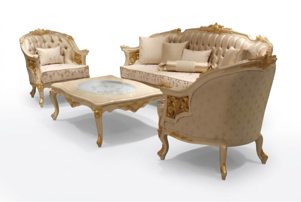Premium Wohnzimmer Sofa Luxuriöse Sessel modernen Sessel Sofagarnitur Neu