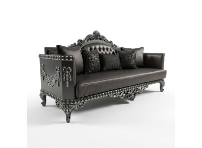 Edles Dreisitzer Sofa Modernen 3 Sitzer Stilvolle Sofa 3 Sitzer Braun