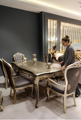 Exklusives Esszimmer 4x Stühle Zeitgemäßer Stuhle grau Esszimmer Stühle