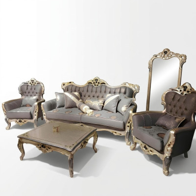 Stilvolles Chesterfield Wohnzimmer set Sofagarnitur 3+1+1 sitzer Couch
