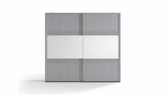 Schwebetüren Schrank Schrank Kleiderschrank mit Spiegel Holz Luxus Modernes