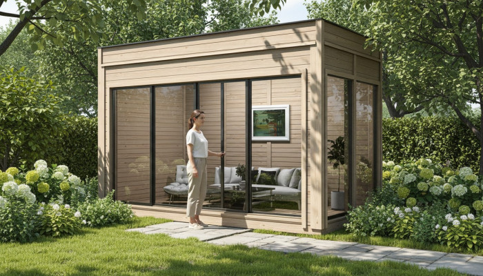Campinghaus Holzhaus Gartenhaus Ferienhaus Luxus Holz Haus Häuschen