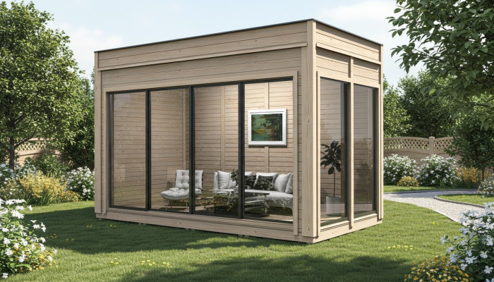 Campinghaus Holzhaus Gartenhaus Ferienhaus Luxus Holz Haus Häuschen