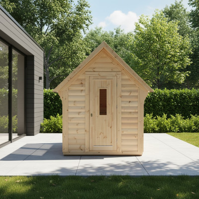 Sauna Holz Garten Holzsauna Outdoor Saunas Trockensauna 220x250x180