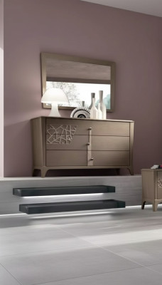 Kommode Spiegel Neu Luxus Komplettes Schlafzimmer Set Sideboard braun 2tlg
