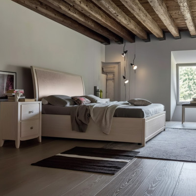 Bett 2x Nachttische Luxus Komplettes Schlafzimmer Set Möbel grau 3tlg