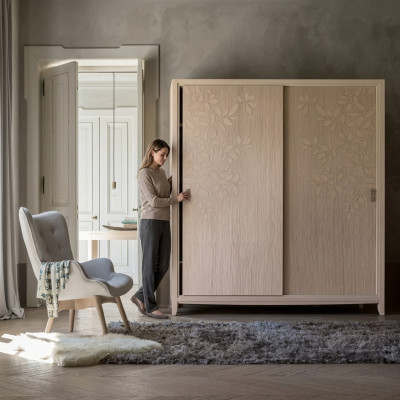 Schlafzimmer Kleiderschrank Material Holz Schrank Modern beige Schränke