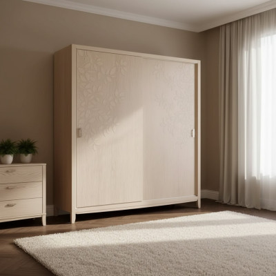 Schlafzimmer Kleiderschrank Material Holz Schrank Modern beige Schränke