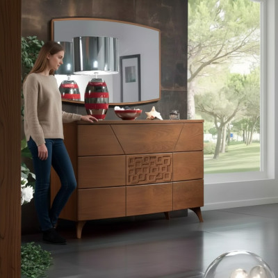 Schlafzimmer Set Kommode Spiegel Luxus Komplettes Modern Kommoden 2tlg