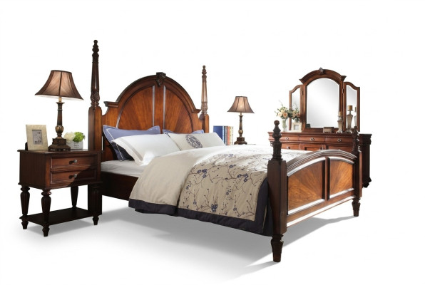 Bett 2x Nachttische Schlafzimmer Set Luxus Design neu braun 3tlg Modern