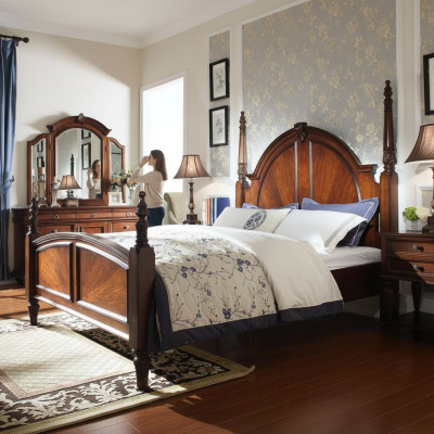 Schlafzimmer Bett Klassisch Neu stilvolles im Modernen braun Holz Luxus