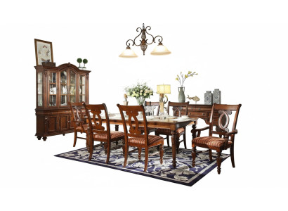 Set Esszimmertisch Esstisch 4x Stuehle 2x Stuhle VitrineEssgruppe 8tlg