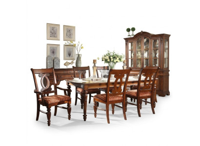 Esszimmer Esstisch 4x Stuhl 2x Stuhl Garnitur Set 7tlg Luxus Holz Möbel