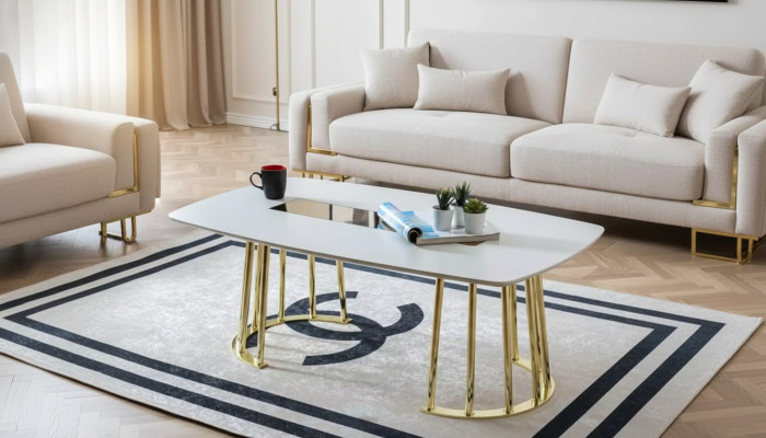 Couchtisch weiß Modern Wohnzimmer Möbel Tisch Luxus Design neu Luxus