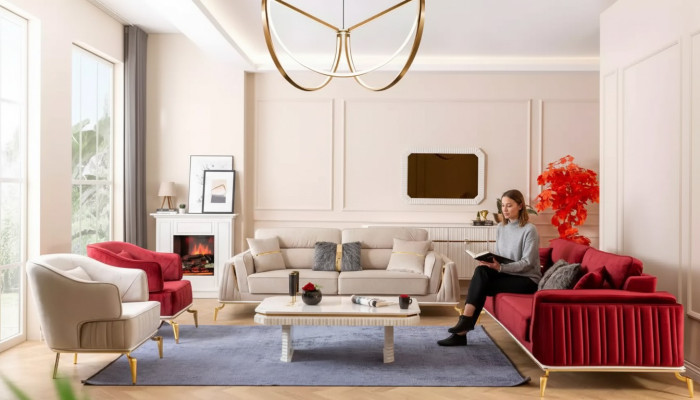 Wohnzimmer Sofagarnitur Set 3311Sitzer Sofa Couchgarnitur Möbel