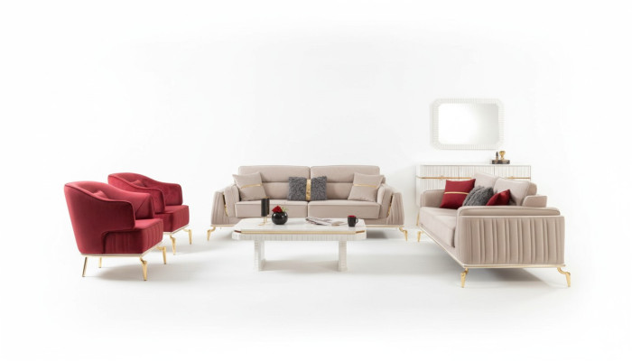 Wohnzimmer Sofagarnitur Set 3311Sitzer Sofa Couchgarnitur Möbel