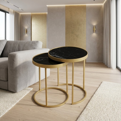 Beistelltisch gold Wohnzimmer Möbel Material Edelstahl Design neu