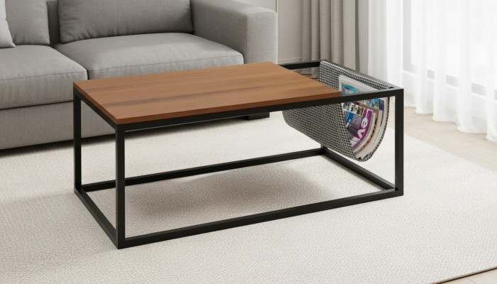 Wohnzimmer Couchtisch braun Möbel Tisch Luxus neu Modern Design Holz
