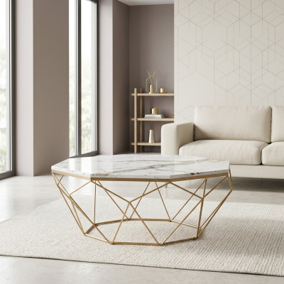 Couchtisch Möbel Tisc hGold Luxus neu Modern Wohnzimmer Design Metall