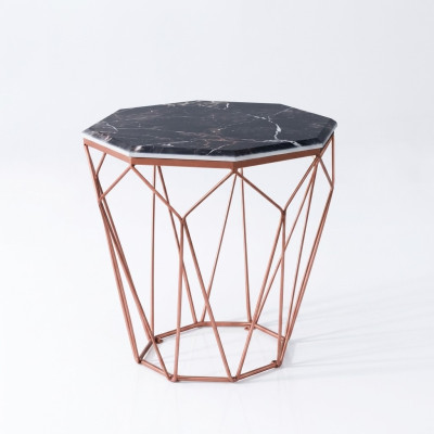Beistelltisch Wohnzimmer Luxus Möbel Material schwarz Metall Design