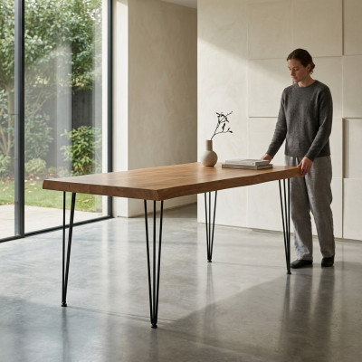 Esszimmer Esstisch Luxus Möbel Holz Küchentisch neu braun Tisch modern