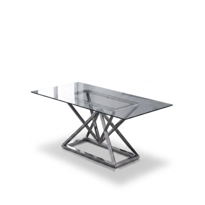 Designer Esszimmer Moderner Glastisch Edelstahltische Edelstahlgestell