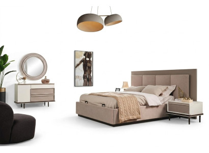 Schlafzimmer Set Bett 2xNachttische Schminktisch Luxus neu 5tlgDesign