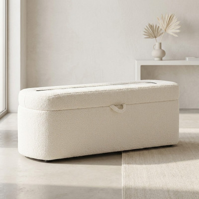 Schlafzimmer Möbel Weiße Bank Designer Sitzbank Polster Staukommode