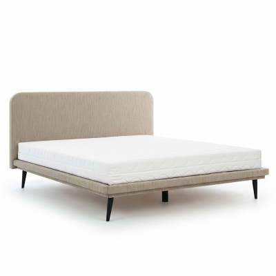 Braunes Polsterbett Schlafzimmer Betten Designer Luxuriöse Textilbetten