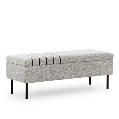Moderne Graue Schlafzimmer Sitzbank Luxuriöse Bettbank Holzgestell Neu