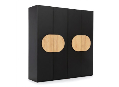 Schwarzer Kleiderschrank Moderne Schlafzimmer Möbel Luxus Holz Schrank