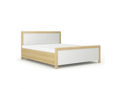 Schlafzimmer Holzbett Weißes Doppelbett Designer Helles Holzgestell Neu