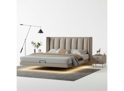 Weißes Schlafzimmer Doppelbett Designer Luxus Möbel Holzgestell Betten