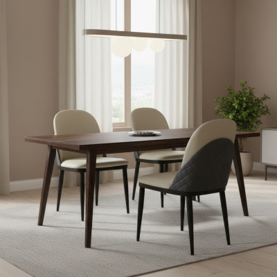 Weiß-Grauer Einsitzer Moderne Esszimmer Stühle Lehnstuhl Holz Möbel