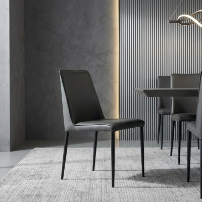 Komplett Schwarzer Esszimmerstuhl Designer Holzstühle Textil Lehnstühle