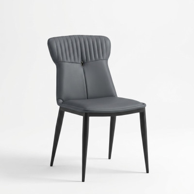 Kunstleder Sitzer Designer Esszimmer Blauer Stuhl Polsterstühle 1-Sitzer