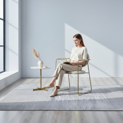 Weißer Esszimmer Stuhl Designer Edelstahlstuhl Einsitzer Moderne Möbel
