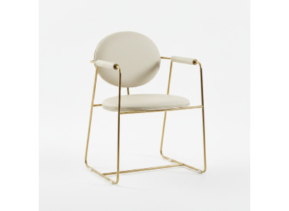 Weißer Esszimmer Stuhl Designer Edelstahlstuhl Einsitzer Moderne Möbel