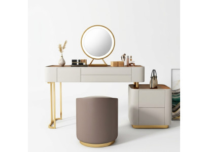 Stilvoller Weißer Schminktisch Mit Schubladen Designer Frisierkommode