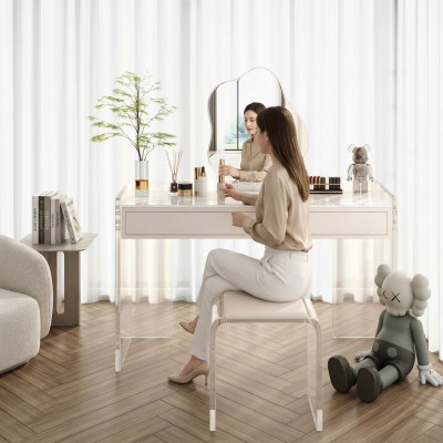Weißer Stillvoler Schminktisch Design Schlafzimmer Schubladen Holzmöbel
