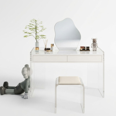 Weißer Stillvoler Schminktisch Design Schlafzimmer Schubladen Holzmöbel