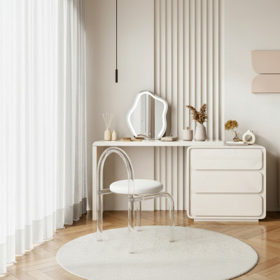 Weißer Moderner Schminktisch Designer Frisiertisch Mit Schubladen Neu