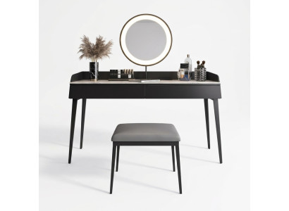 Moderner Schwarzer Schminktisch Holzkommode Designer Kosmetiktisch Neu
